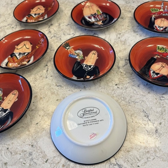 Certified International - Tracy Flickinger set of 8‎ saucers - Picture 8 of 10